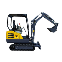 آلات نقل الأرض 1.8t 2 Ton Digger Small Bagger Compact الهيدروليكية الزاحف حفارة